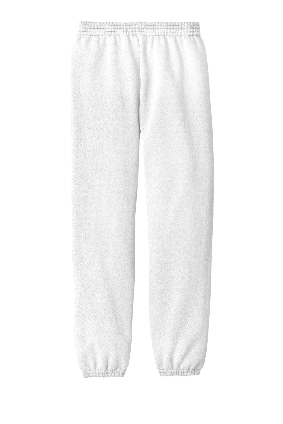 Rear View of White Port & Company - Youth Core Fleece Sweatpant. PC90YP