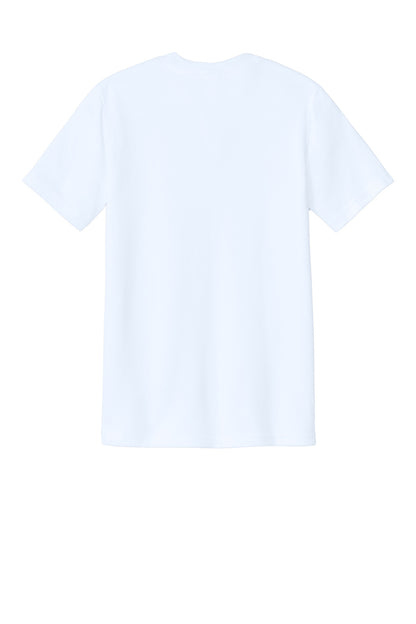 Rear View of White Port & Company Youth CVC Tee PC340Y