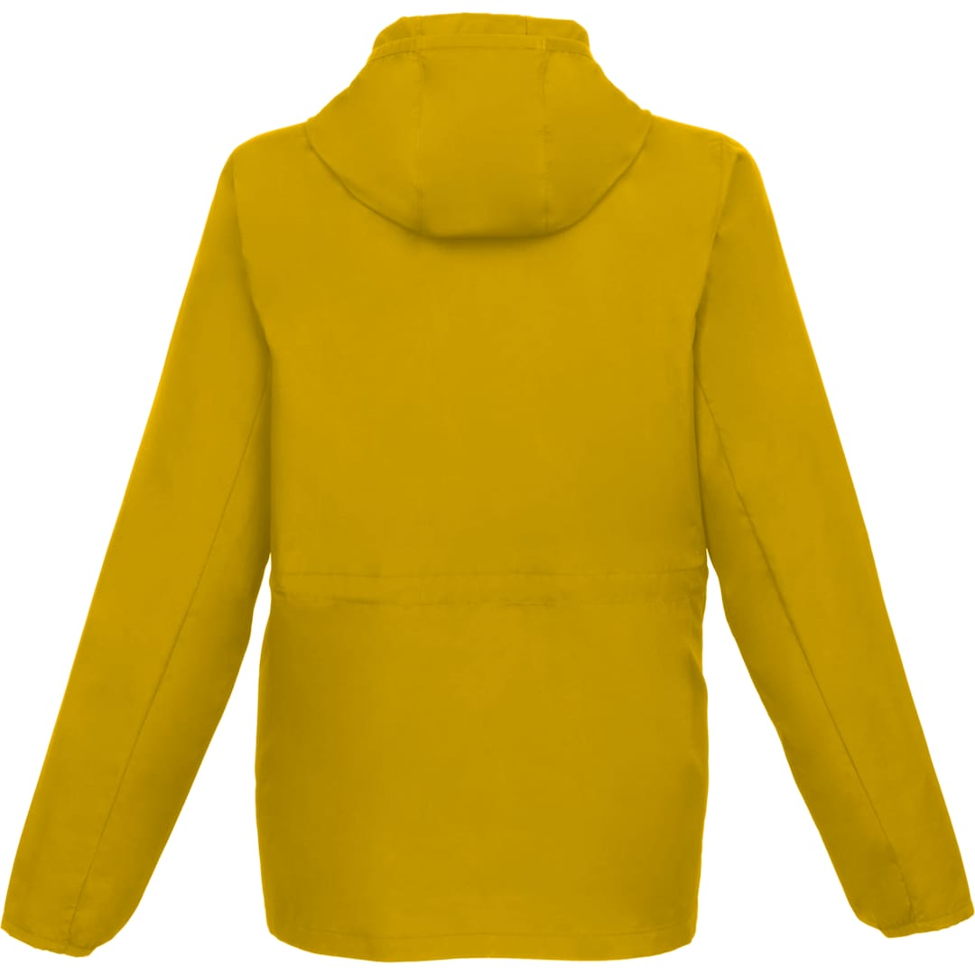 Rear View of Yellow ANETO Lightweight Packable Jacket - Women's plain
