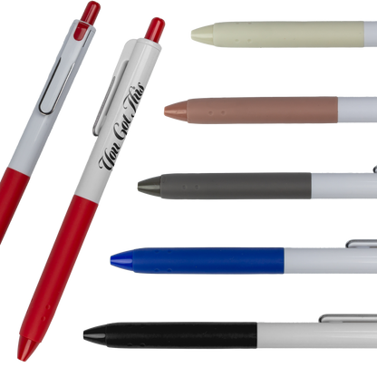 Black Recycled 2-Tones Pen with Long Soft Grip