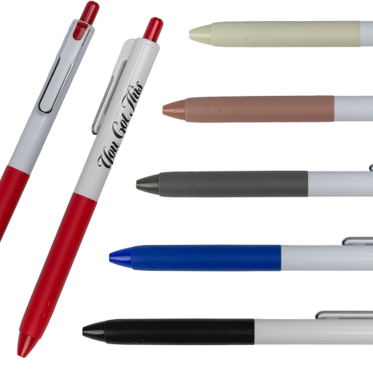 Black Recycled 2-Tones Pen with Long Soft Grip