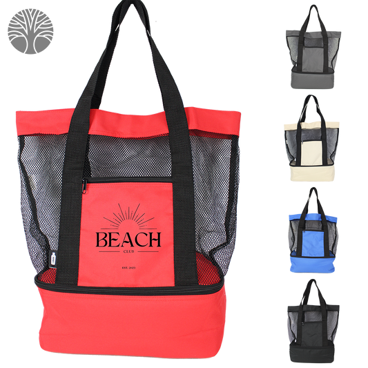 Black Recycled Beach Cooler Tote