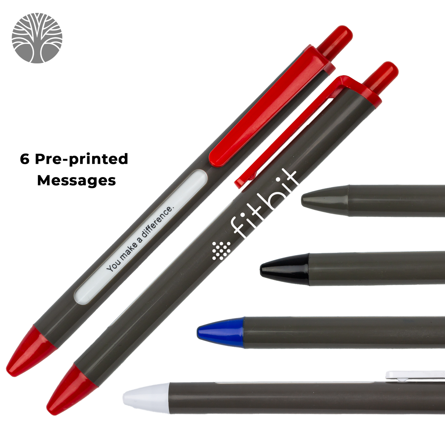 Grey Recycled Retractable Window Message Pen