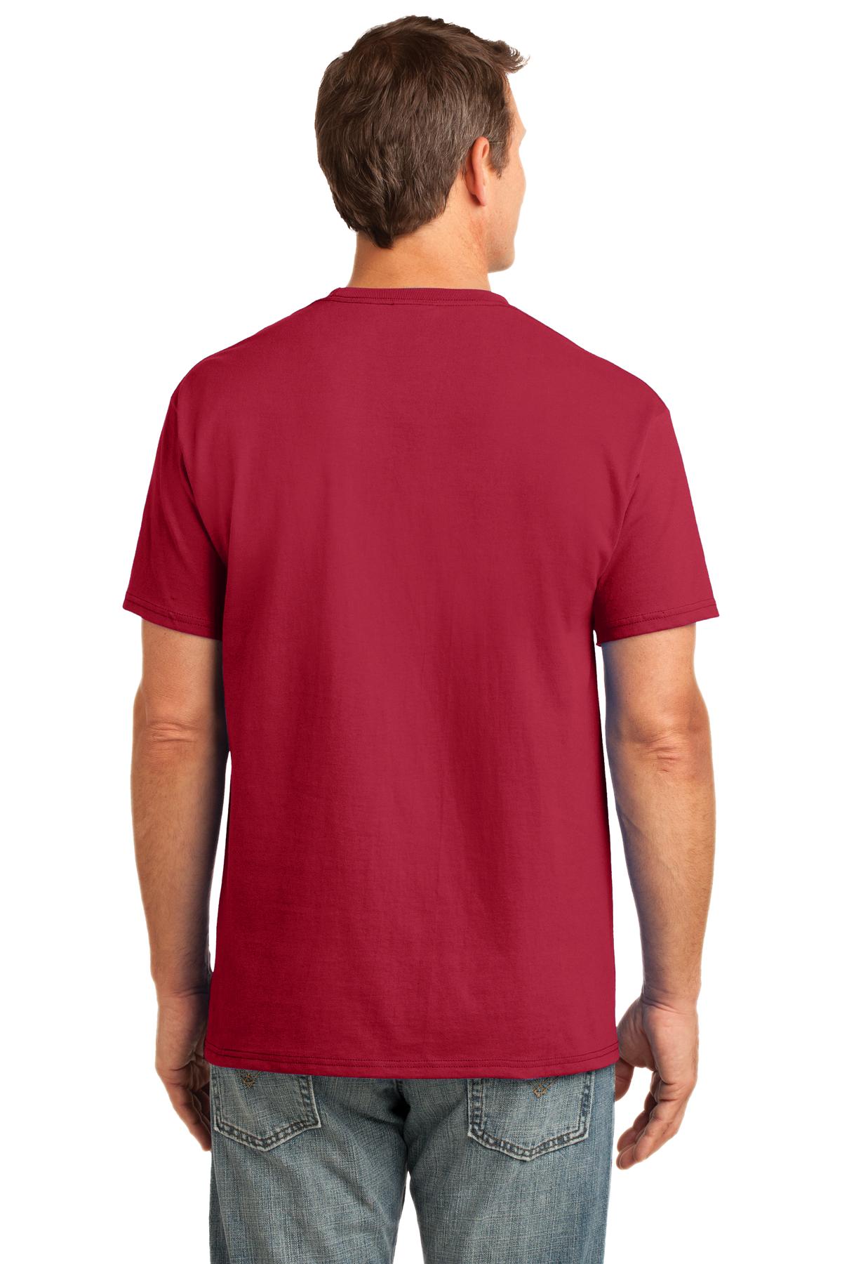 Red Port & Company Core Cotton Pocket Tee. PC54P