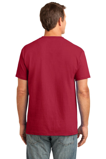Red Port & Company Core Cotton Pocket Tee. PC54P