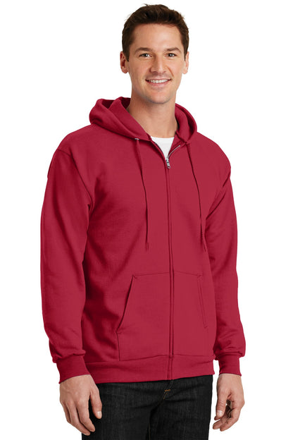 Red Port & Company Essential Fleece Full-Zip Hooded Sweatshirt. PC90ZH