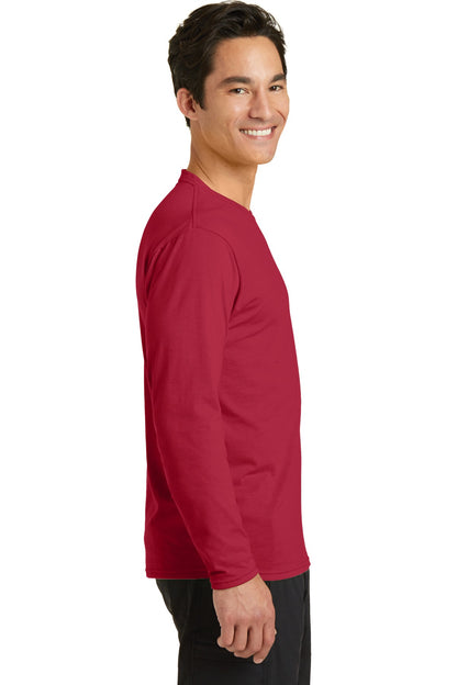 Red Port & Company Long Sleeve Performance Blend Tee. PC381LS