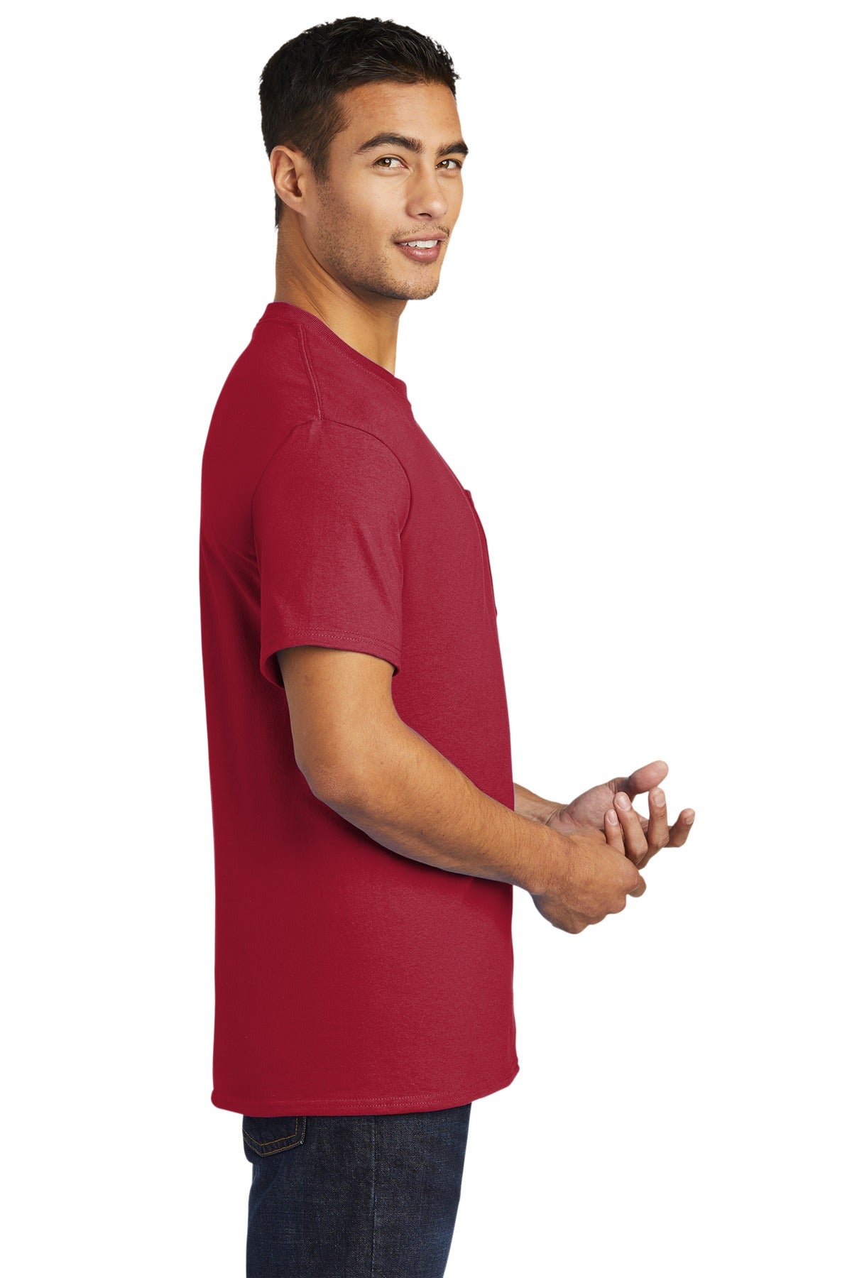 Red Port & Company - Tall Essential Pocket Tee. PC61PT