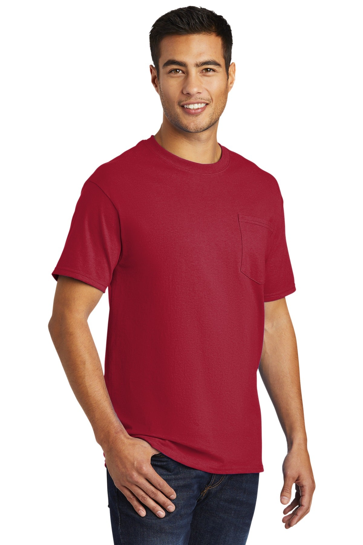 Red Port & Company - Tall Essential Pocket Tee. PC61PT