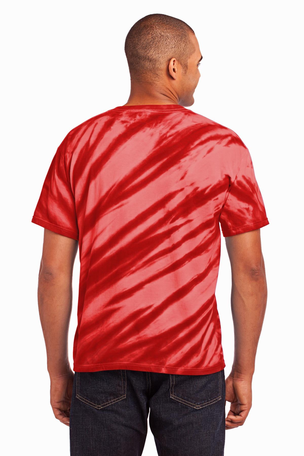 Red Port & Company - Tiger Stripe Tie-Dye Tee. PC148