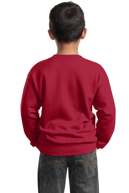 Red Port & Company Youth Core Fleece Crewneck Sweatshirt. PC90Y