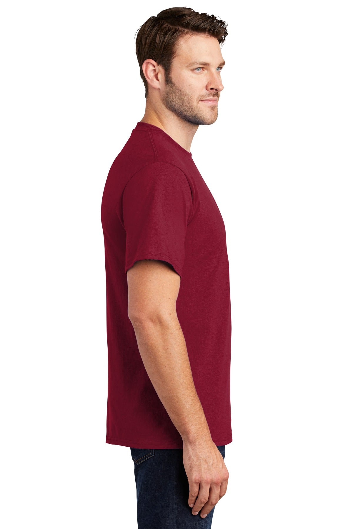 Rich Red Port & Company Tall Essential Tee. PC61T
