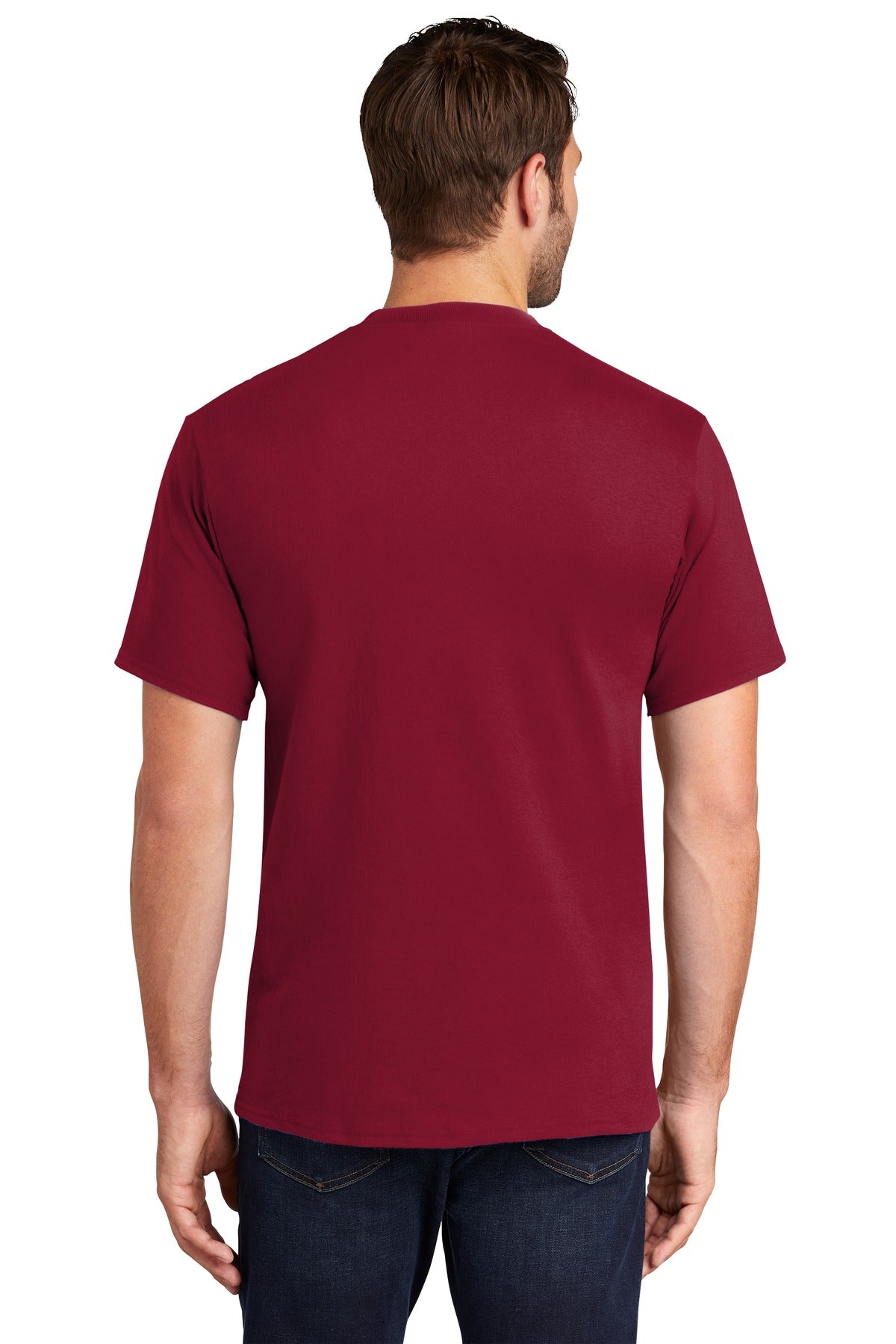 Rich Red Port & Company Tall Essential Tee. PC61T
