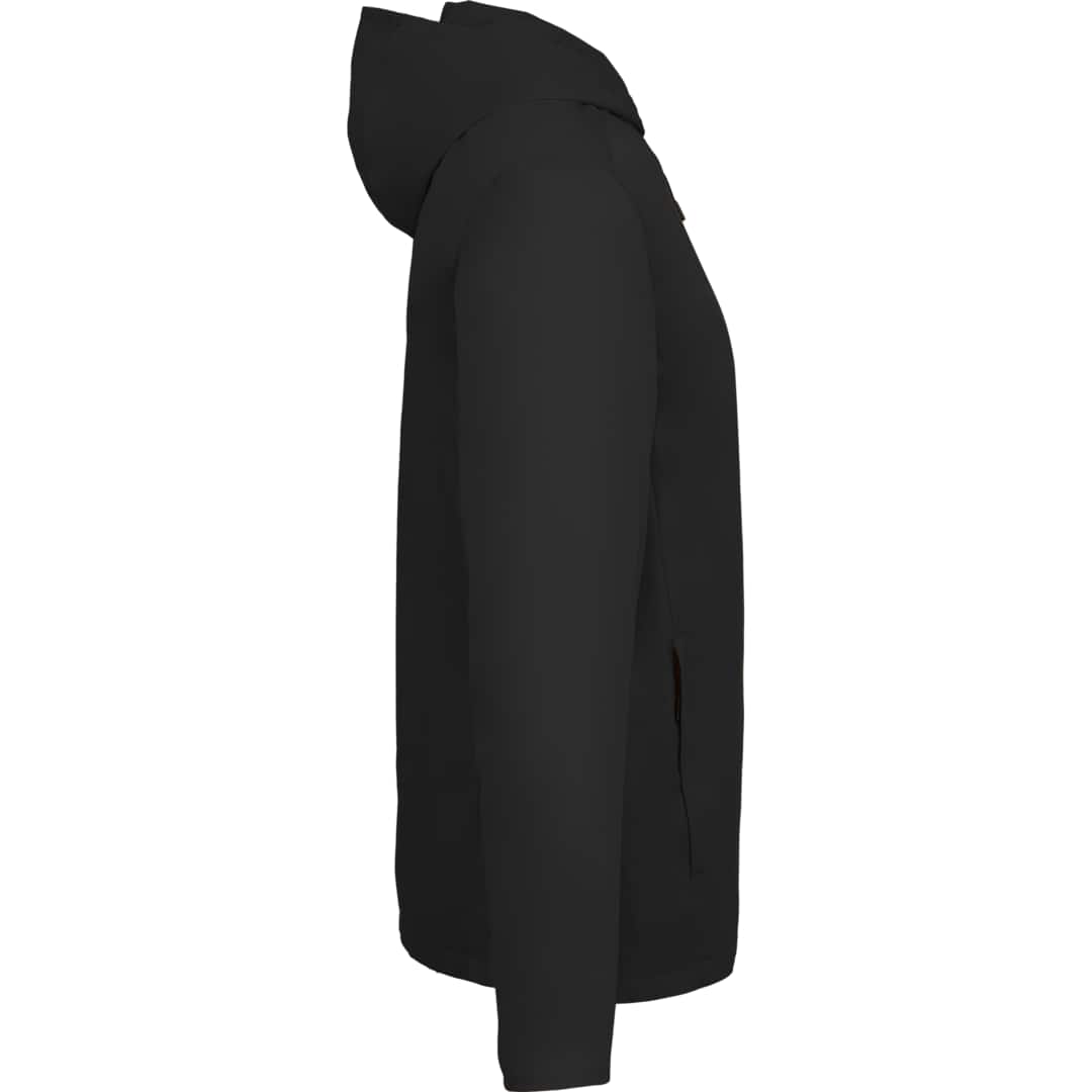 Right View of Black ANETO Lightweight Packable Jacket - Men's plain
