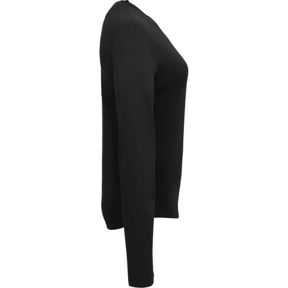 Right View of Black DARA LS Tech Tee - Women's plain