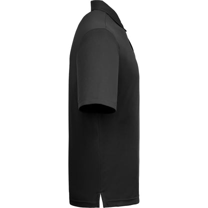 Right View of Black DARA SS Polo - Men's plain