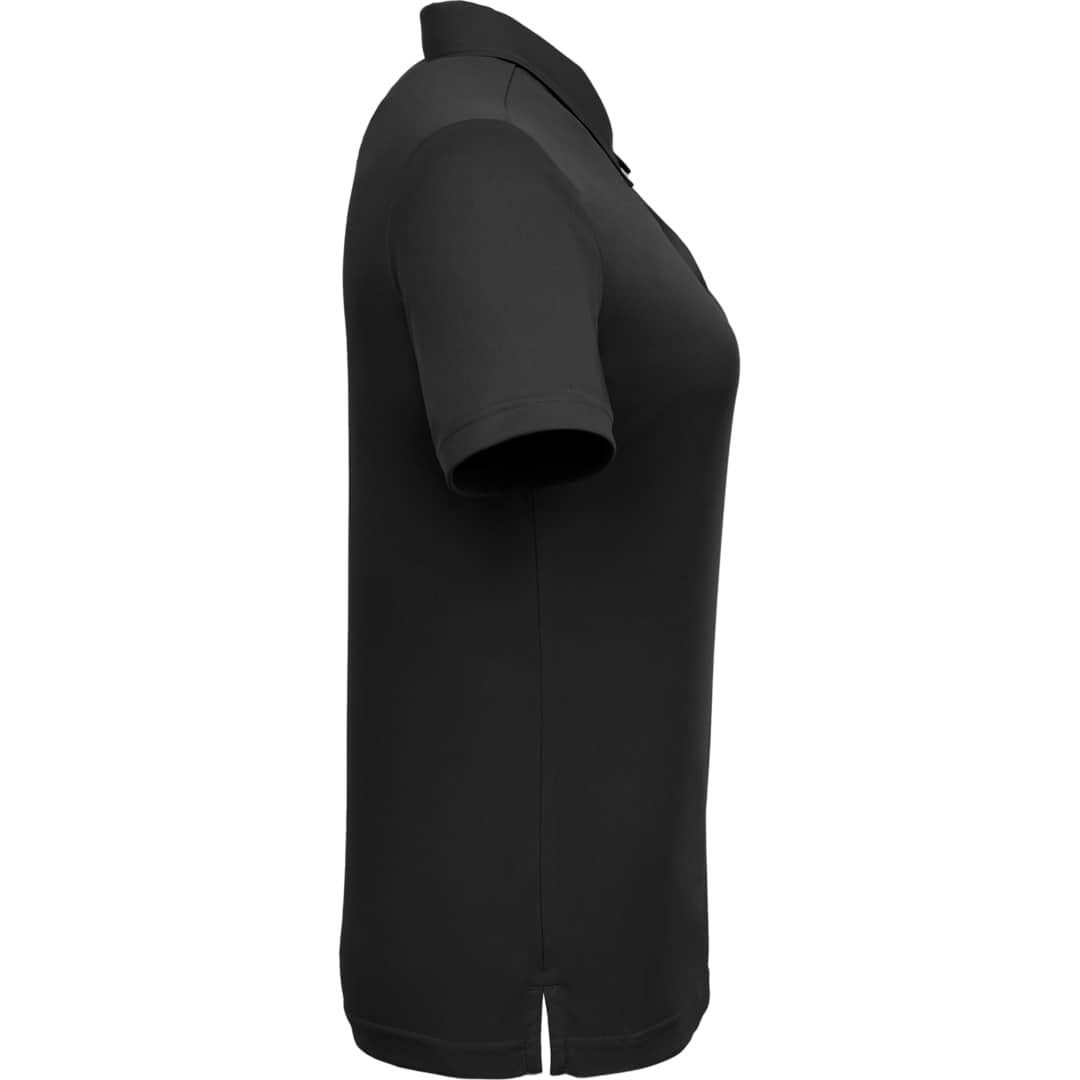Right View of Black DARA SS Polo - Women's plain