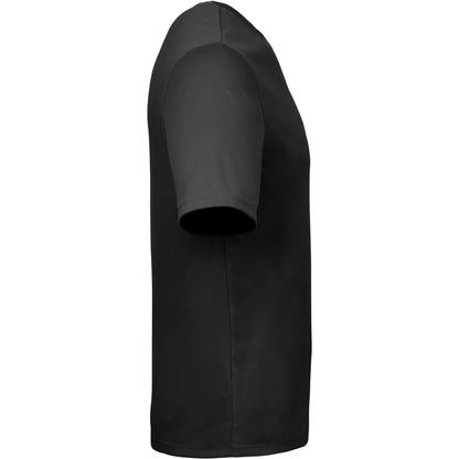 Right View of Black DARA SS Tech Tee - Men's plain