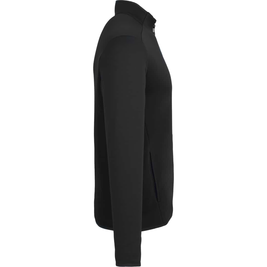 Right View of Black TELICA Brush Back Fleece Jacket - Men's plain