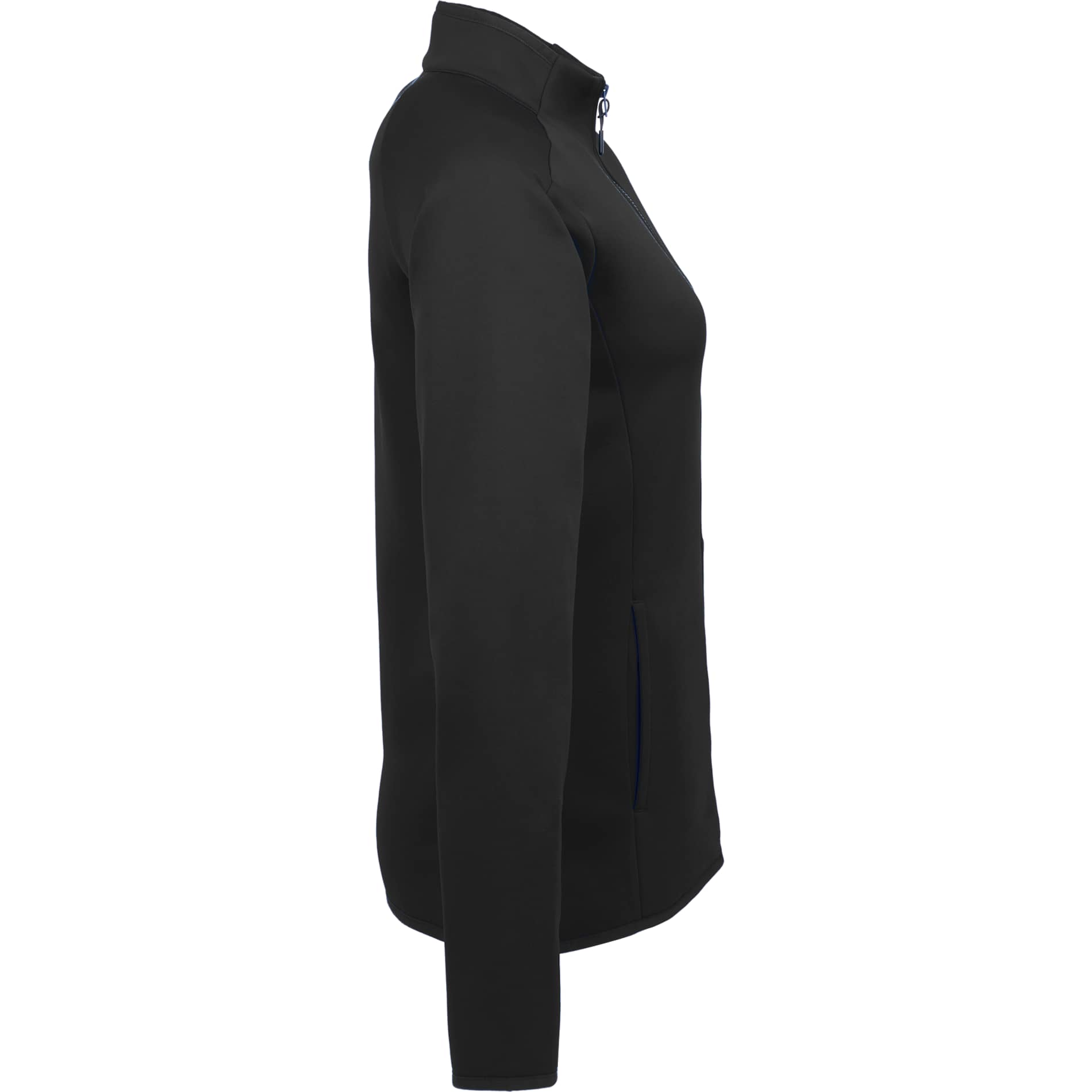 Right View of Black TELICA Brush Back Fleece Jacket - Women's plain