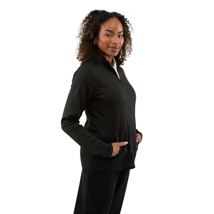 Right View of Black TELICA Brush Back Fleece Jacket - Women's plain