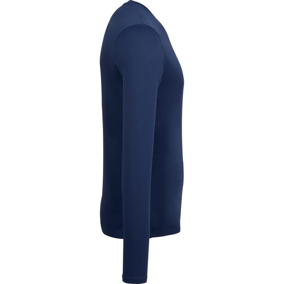 Right View of Blue DARA LS Tech Tee - Men's plain