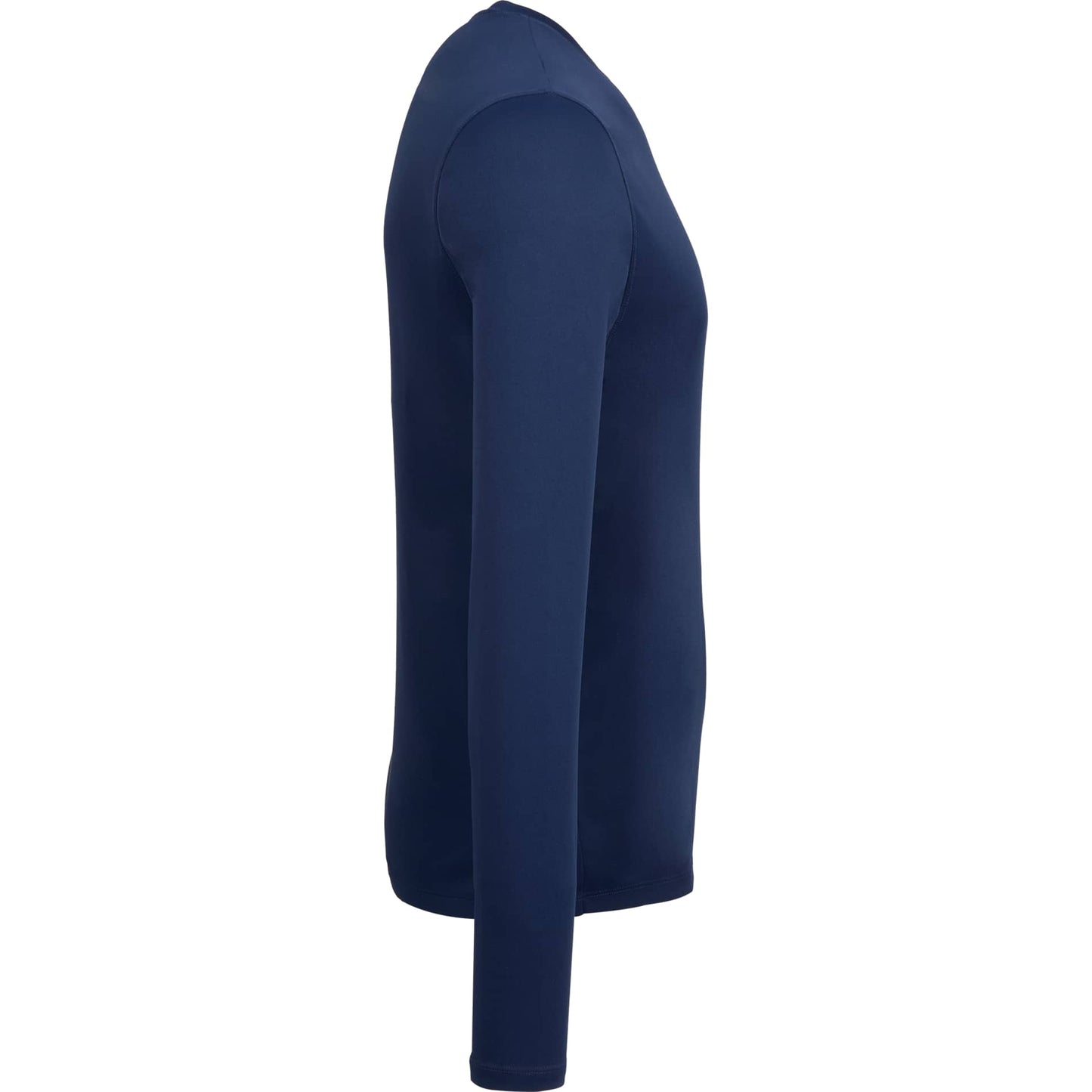 Right View of Blue DARA LS Tech Tee - Men's plain