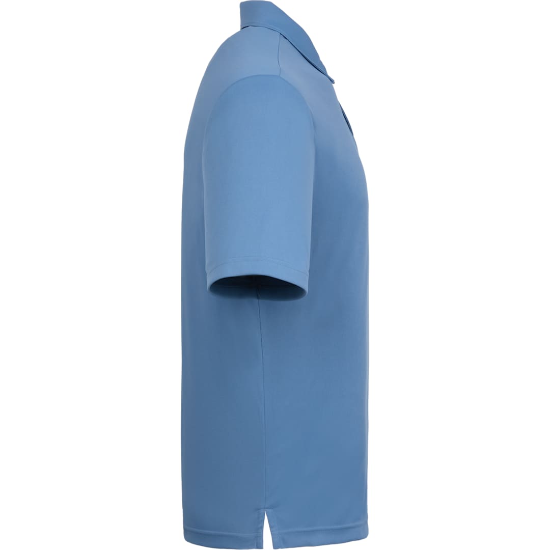 Right View of Blue DARA SS Polo - Men's plain