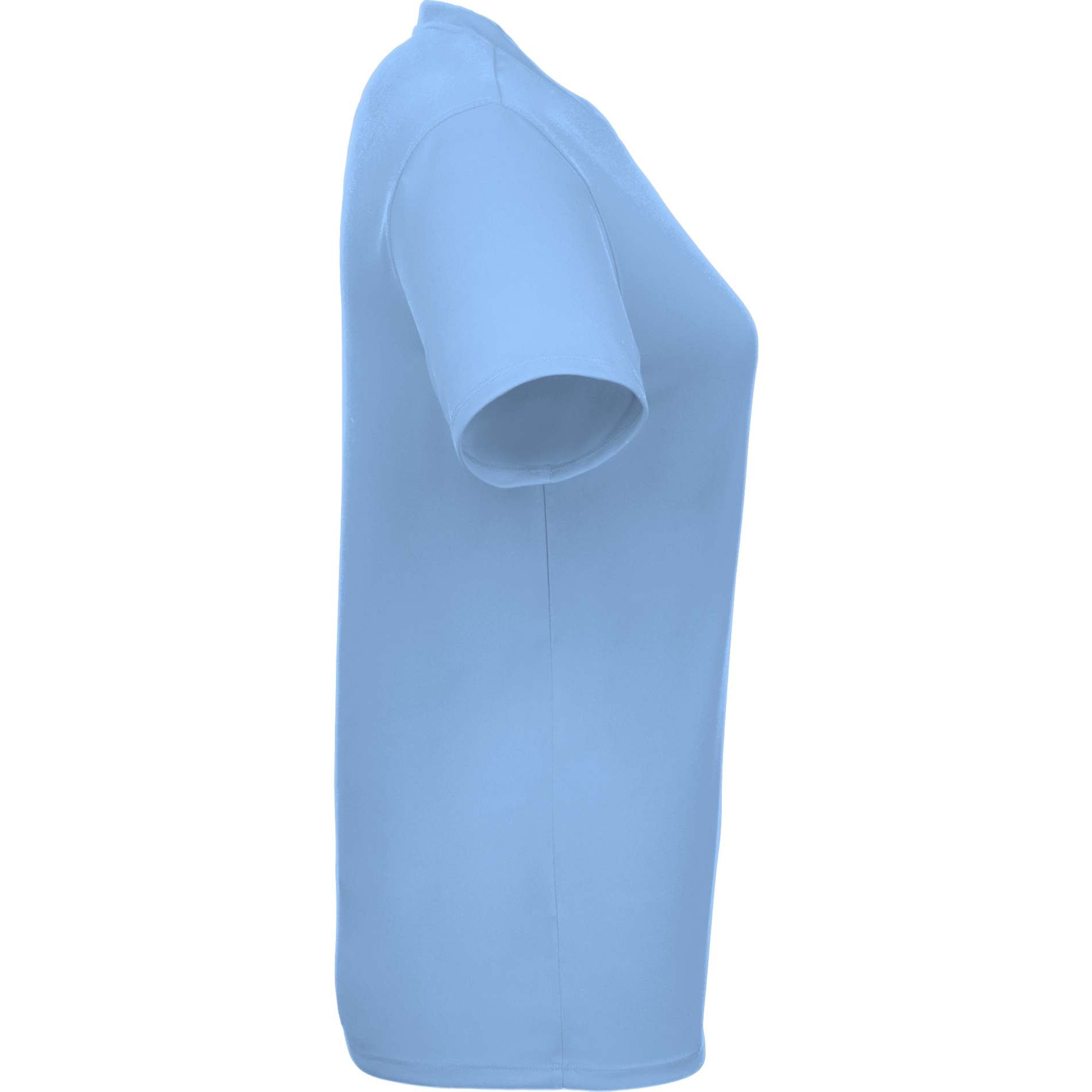 Right View of Blue DARA SS Tech Tee - Women's plain