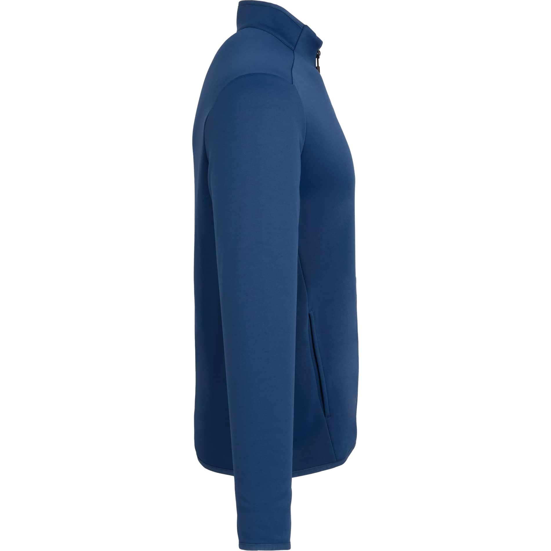 Right View of Blue TELICA Brush Back Fleece Jacket - Men's plain