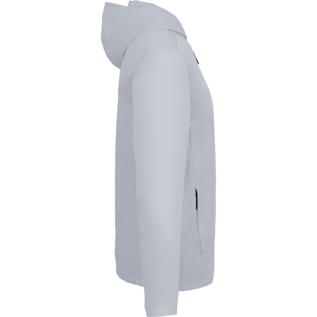 Right View of Grey ANETO Lightweight Packable Jacket - Men's plain