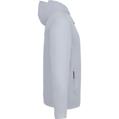 Right View of Grey ANETO Lightweight Packable Jacket - Men's plain