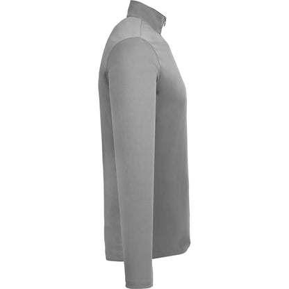 Right View of Grey DARA Knit Quarter Zip - Men's plain