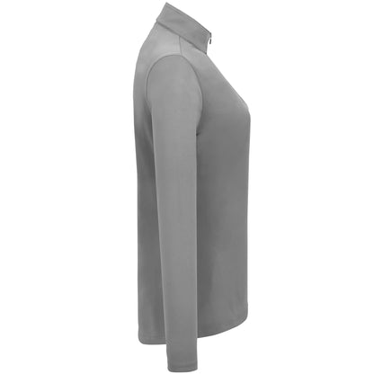 Right View of Grey DARA Knit Quarter Zip - Women's plain