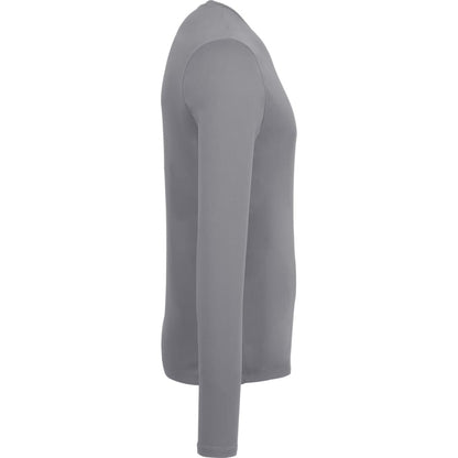 Right View of Grey DARA LS Tech Tee - Men's plain