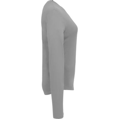 Right View of Grey DARA LS Tech Tee - Women's plain