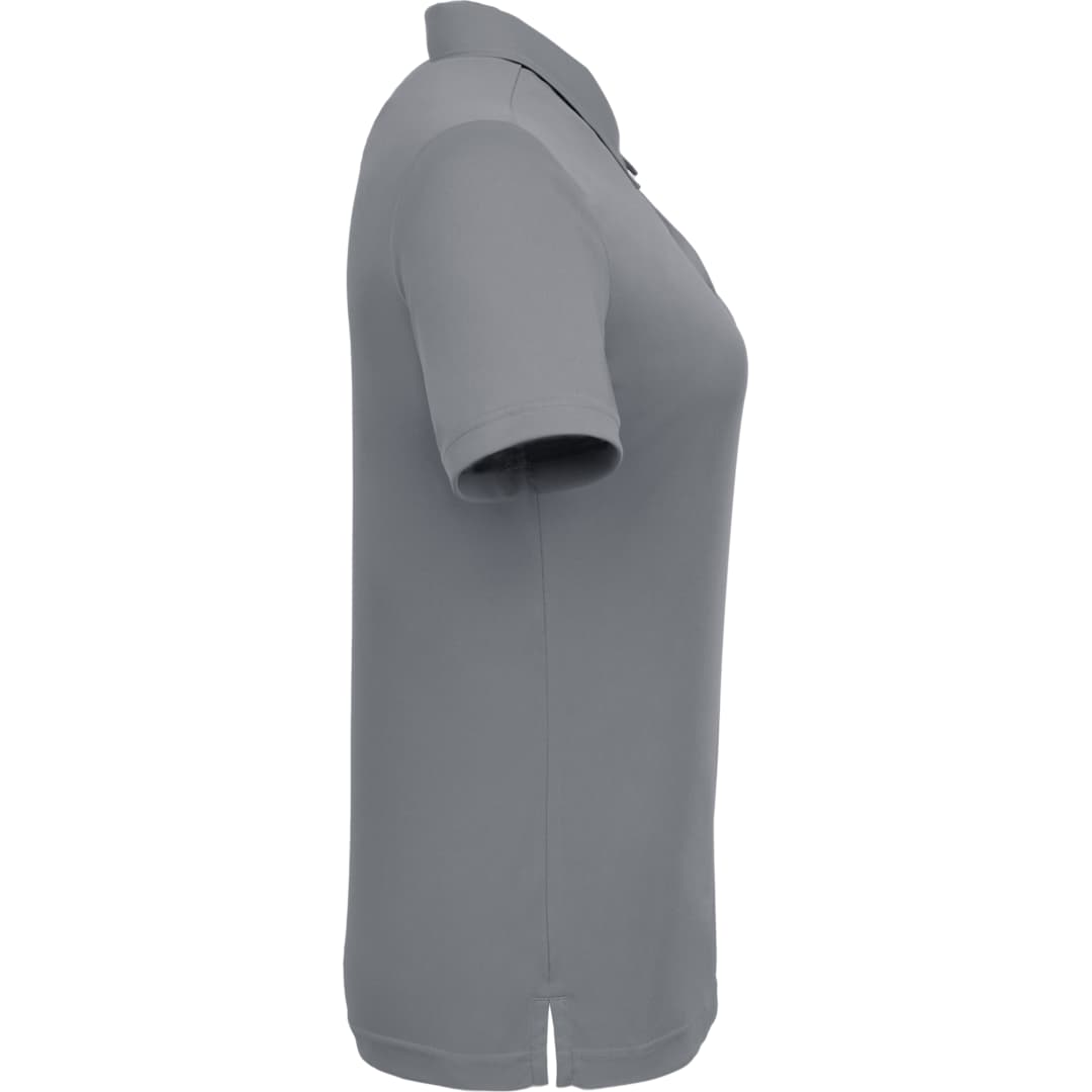 Right View of Grey DARA SS Polo - Women's plain
