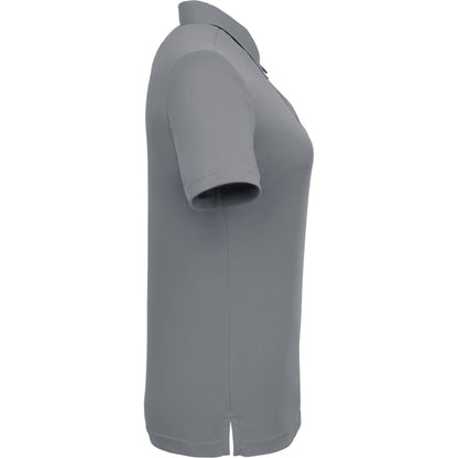 Right View of Grey DARA SS Polo - Women's plain