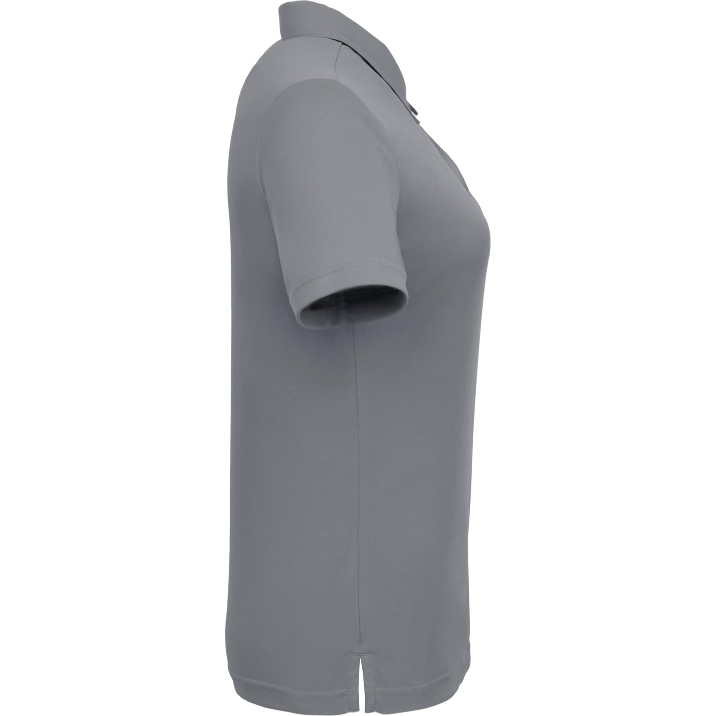 Right View of Grey DARA SS Polo - Women's plain