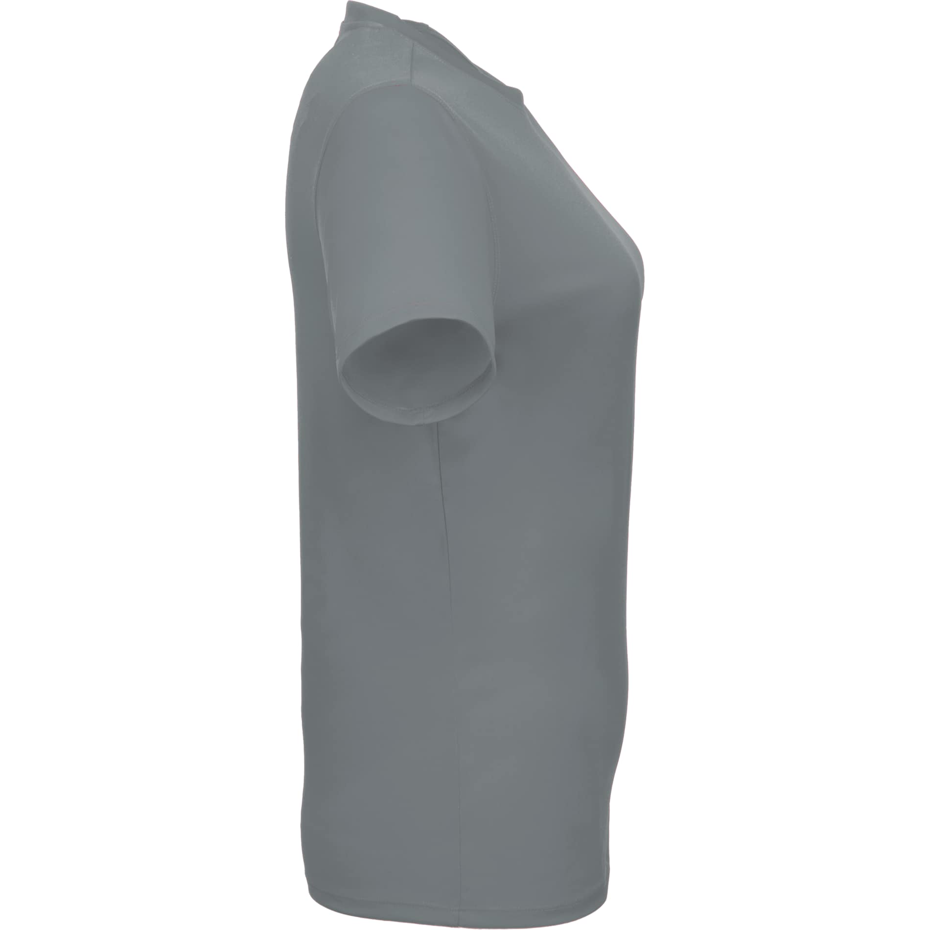 Right View of Grey DARA SS Tech Tee - Women's plain