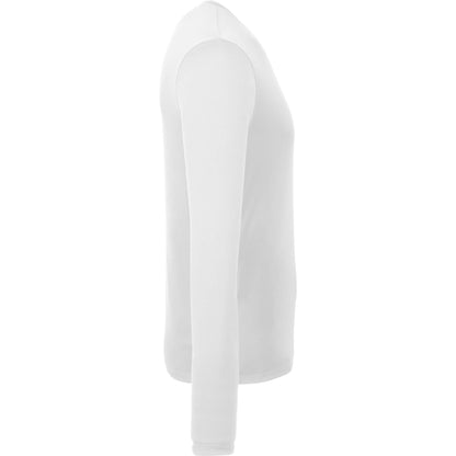 Right View of White DARA LS Tech Tee - Men's plain