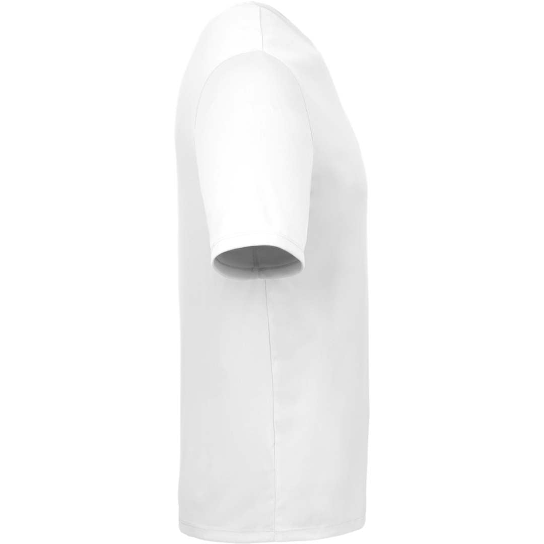 Right View of White DARA SS Tech Tee - Men's plain