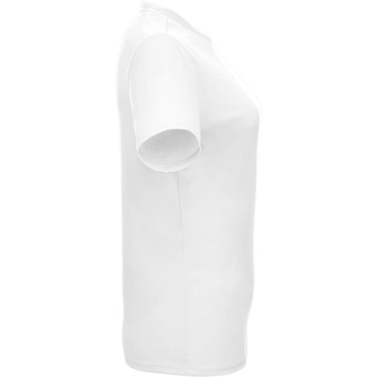 Right View of White DARA SS Tech Tee - Women's plain