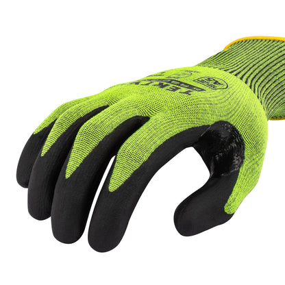 RWG755 TEKTYE® A5 Reinforce Thumb Green Nitrile Dip Cut Protective Work Glove - Size L