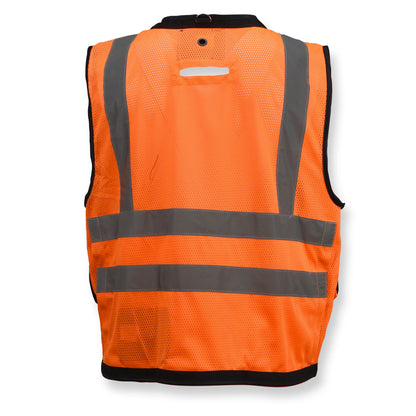 SV59ZT Heavy Duty Surveyor Tether Vest with Zipper - Green - Size 2X