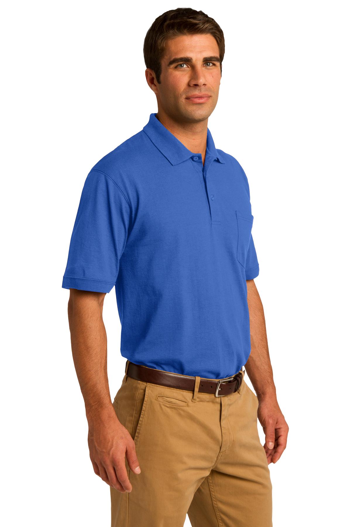 Royal Port & Company Core Blend Jersey Knit Pocket Polo. KP55P