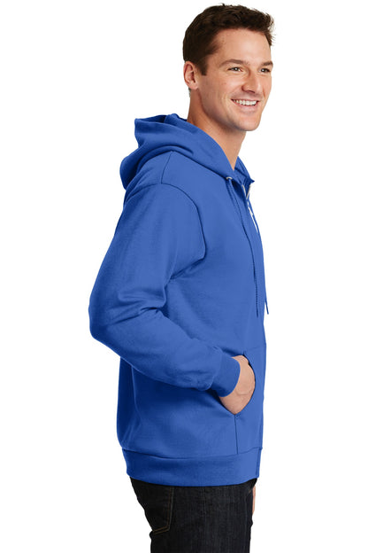 Royal Port & Company Essential Fleece Full-Zip Hooded Sweatshirt. PC90ZH
