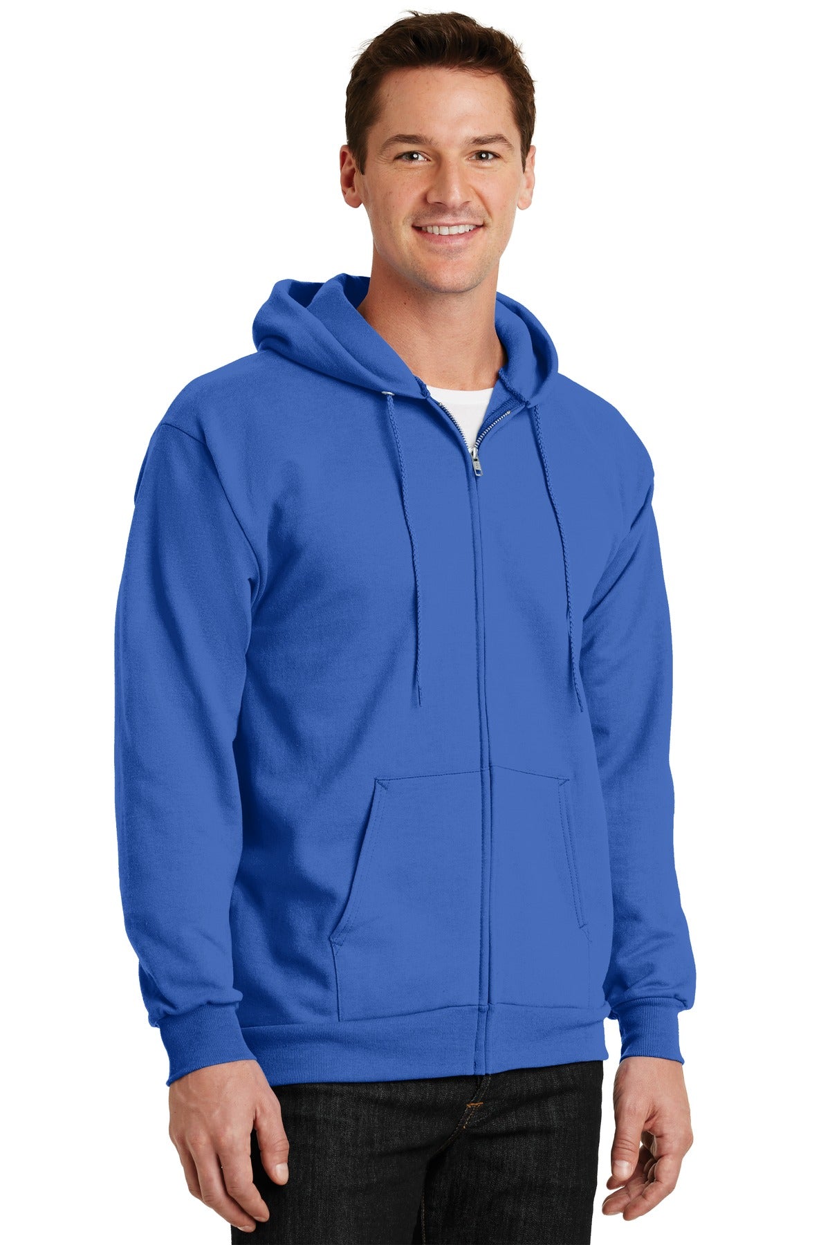 Royal Port & Company Essential Fleece Full-Zip Hooded Sweatshirt. PC90ZH