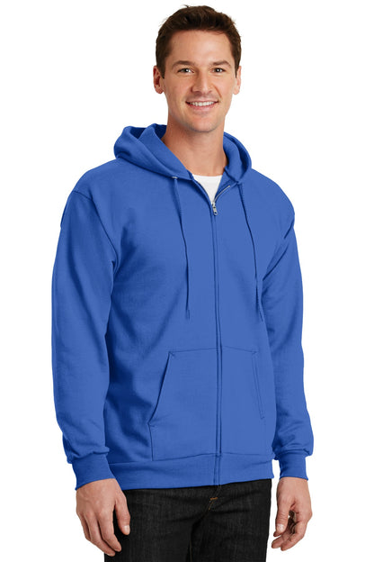 Royal Port & Company Essential Fleece Full-Zip Hooded Sweatshirt. PC90ZH