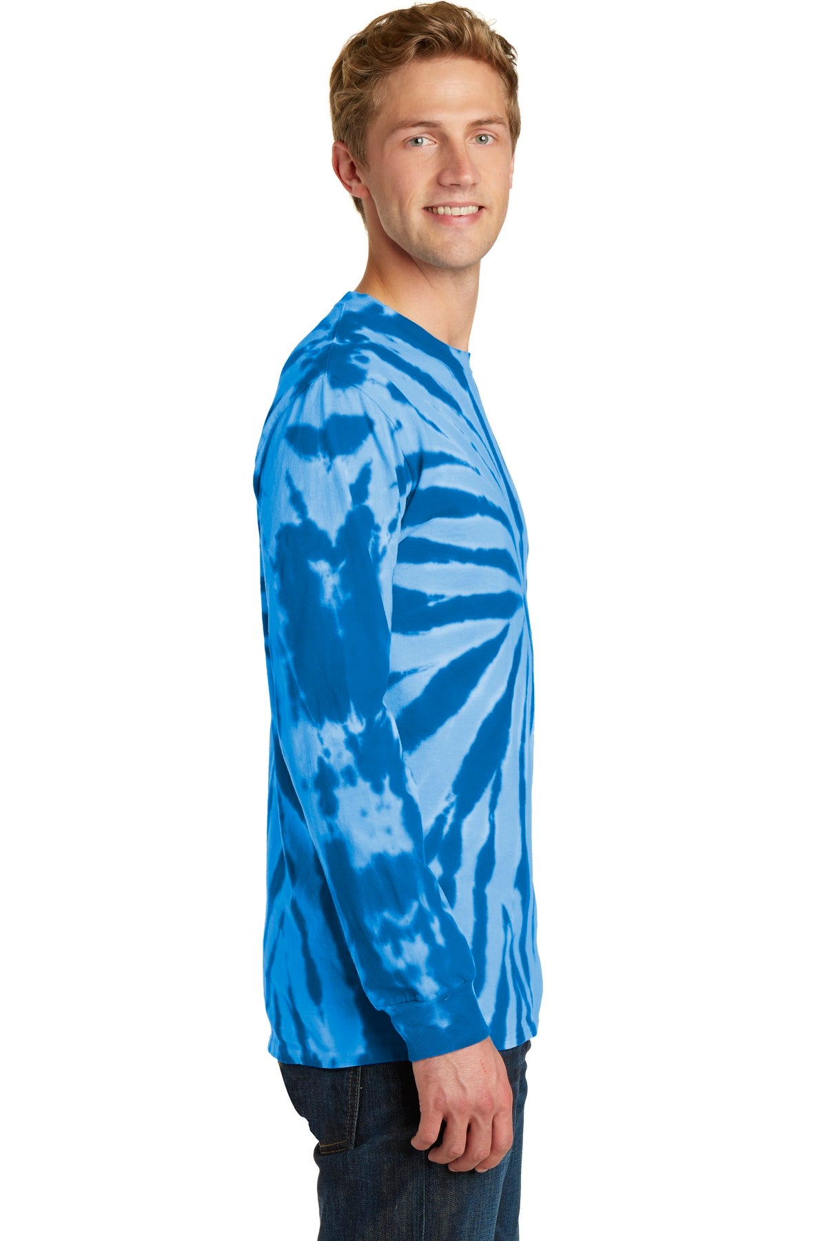 Royal Port & Company Tie-Dye Long Sleeve Tee. PC147LS